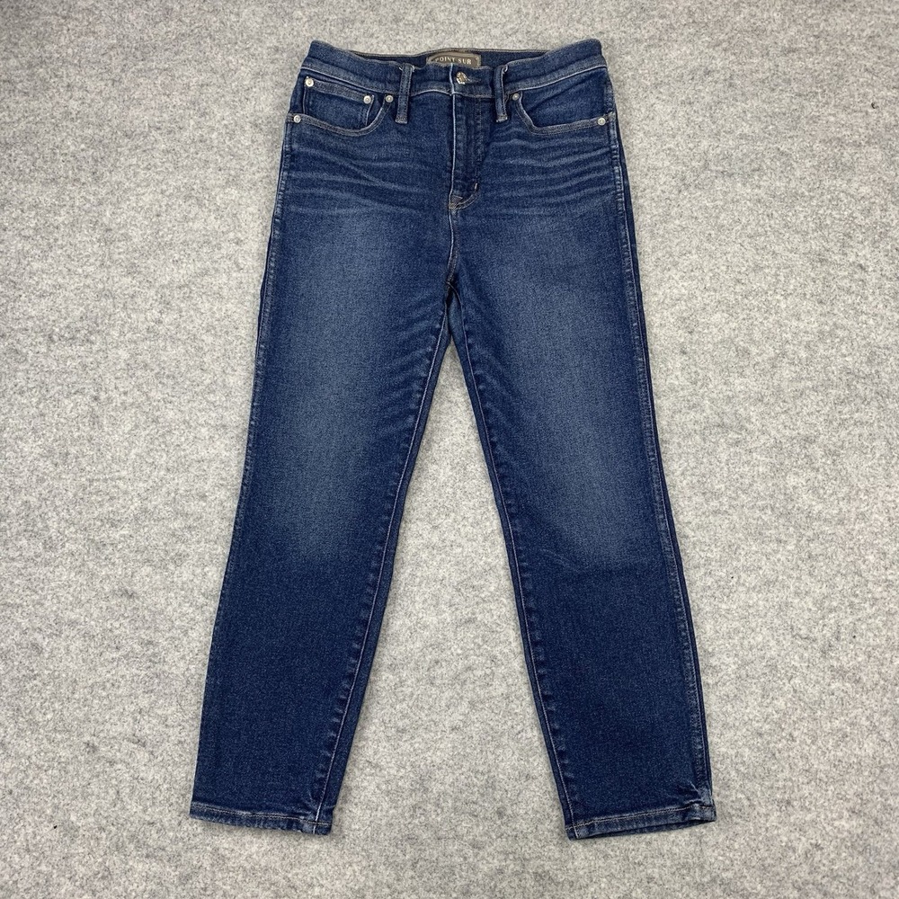 POINT SUR Jeans Womens Size 29P Hightower Straight Highland Shadow Wash Stretch